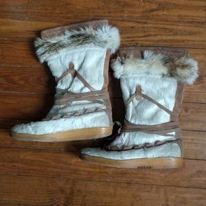 Tecnica White Fur Boots